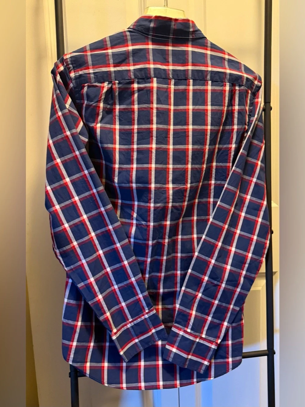 J. Crew Navy, Red & White Plaid Button-Down Shirt. NWT